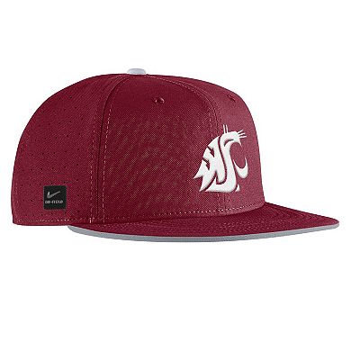 Men's Nike Crimson Washington State Cougars 2025 On-Field True Performance Baseball Fitted Hat