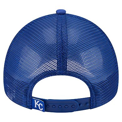 Toddler New Era White/Royal Kansas City Royals Painted A-Frame 9FORTY Trucker Adjustable Hat
