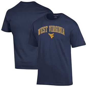Men's Champion Navy West Virginia Mountaineers Arched Logo T-Shirt