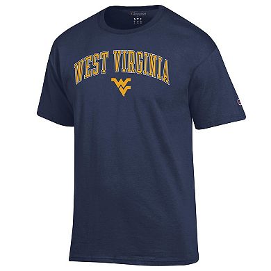 Men's Champion Navy West Virginia Mountaineers Arched Logo T-Shirt