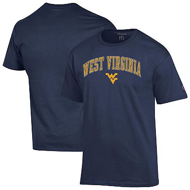 Men's Champion Navy West Virginia Mountaineers Arched Logo T-Shirt