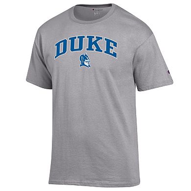 Men's Champion Heather Gray Duke Blue Devils Arch Over Logo T-Shirt