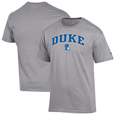 Men's Champion Heather Gray Duke Blue Devils Arch Over Logo T-Shirt