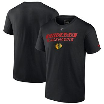 Men's Fanatics Black Chicago Blackhawks Authentic Pro Primary T-Shirt