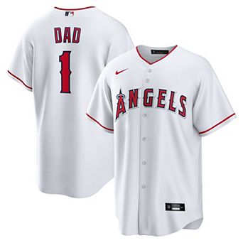 Men's Nike White Los Angeles Angels #1 Dad Home Replica Jersey