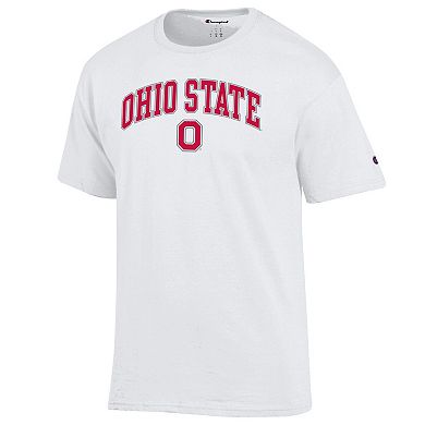 Men's Champion White Ohio State Buckeyes Arched Logo T-Shirt