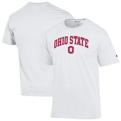 Men's Champion White Ohio State Buckeyes Arched Logo T-Shirt