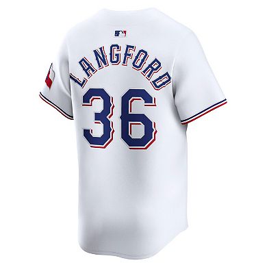 Men's Nike Wyatt Langford White Texas Rangers Home Limited Player Jersey
