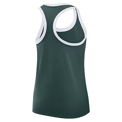 Women's Nike Green Michigan State Spartans Primetime Tri-Blend Racerback Tank Top