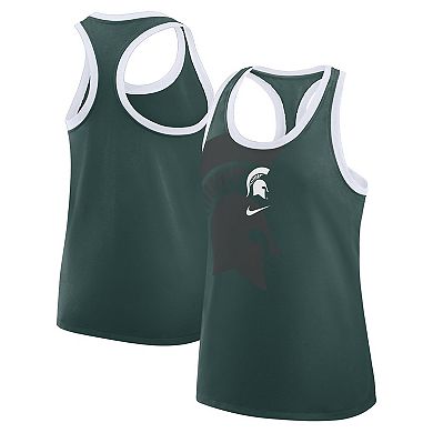 Women's Nike Green Michigan State Spartans Primetime Tri-Blend Racerback Tank Top
