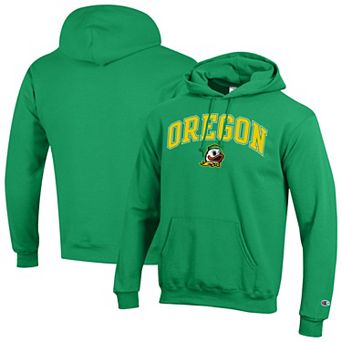Men's Champion Kelly Green Oregon Ducks Arched Logo Fleece Pullover Hoodie