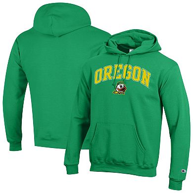 Men's Champion Kelly Green Oregon Ducks Arched Logo Fleece Pullover Hoodie