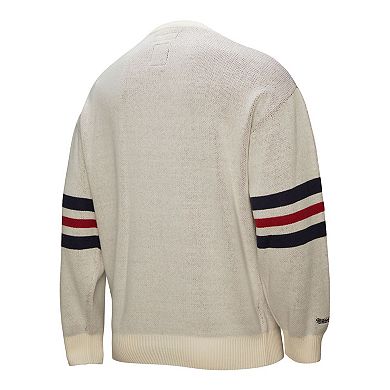 Men's Mitchell & Ness Cream Boston Red Sox Retro Pullover Sweater