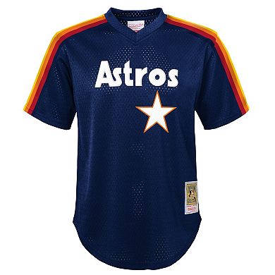 Toddler Mitchell & Ness Nolan Ryan Navy Houston Astros Throwback Mesh Batting Practice Jersey