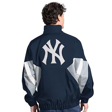 Men's Starter Navy New York Yankees Cooperstown Chief Half-Zip Pullover