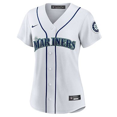 Women's Nike White Seattle Mariners #1 Mom Home Replica Jersey