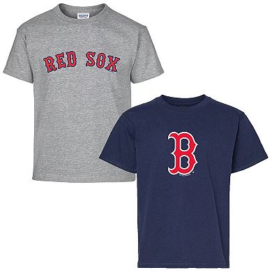 Youth Soft as a Grape Navy/Gray Boston Red Sox Two-Pack T-Shirt Set
