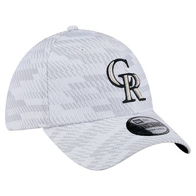 Men's New Era White Colorado Rockies Graded 39THIRTY Flex Hat