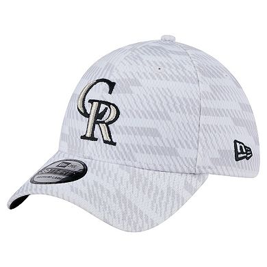 Men's New Era White Colorado Rockies Graded 39THIRTY Flex Hat