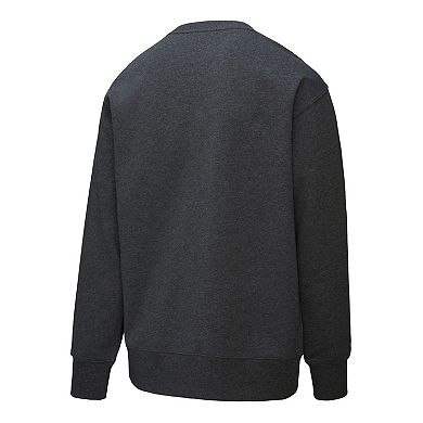 Men's Mitchell & Ness Heather Charcoal Chicago Blackhawks Playoff Win Fleece Pullover Sweatshirt