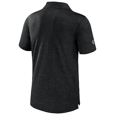 Men's Fanatics Black Anaheim Ducks Authentic Pro Jacquard Polo