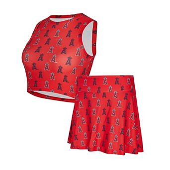 Women's Concepts Sport Red Los Angeles Angels Knit Tank Top & Skort Set