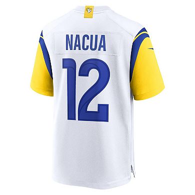 Men's Nike Puka Nacua White Los Angeles Rams Game Player Jersey