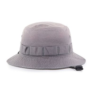 Men's '47 Charcoal Miami Heat Buxton Garment Washed Bucket Hat
