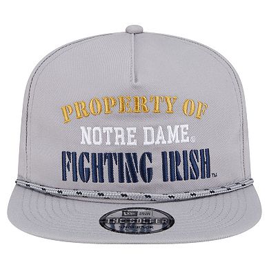Men's New Era Gray Notre Dame Fighting Irish Golfer Vintage Adjustable Hat