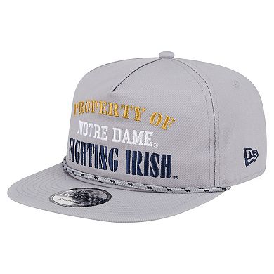Men's New Era Gray Notre Dame Fighting Irish Golfer Vintage Adjustable Hat
