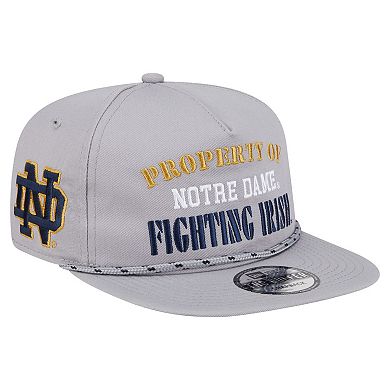 Men's New Era Gray Notre Dame Fighting Irish Golfer Vintage Adjustable Hat