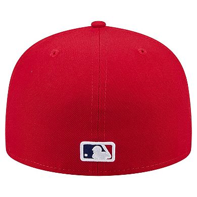 Men's New Era Red Philadelphia Phillies Yarn Stitch 59FIFTY Fitted Hat