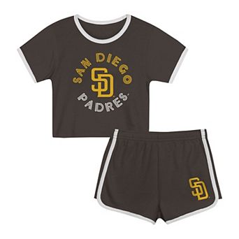 Toddler Brown San Diego Padres Double Run T-Shirt and Shorts Set