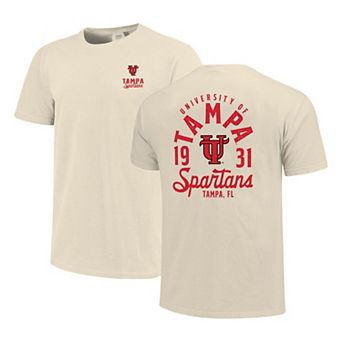 Men's Cream Tampa Spartans Comfort Colors Mascot Overlay T-Shirt