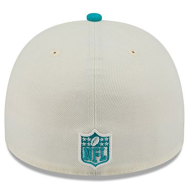 Men's New Era Cream/Aqua Miami Dolphins 2025 NFL Draft A-Frame 59FIFTY Fitted Hat