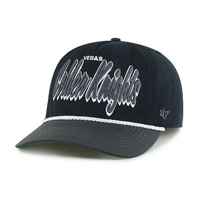 Men's '47 Black/Charcoal Vegas Golden Knights Dropshadow Rope Hitch Adjustable Hat