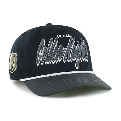 Men's '47 Black/Charcoal Vegas Golden Knights Dropshadow Rope Hitch Adjustable Hat