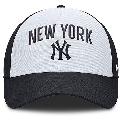 Men's Nike White/Navy New York Yankees Club Performance Adjustable Hat