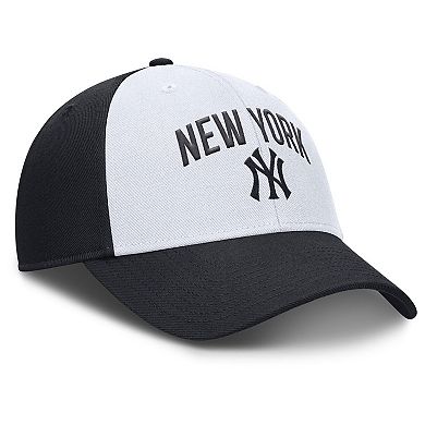 Men's Nike White/Navy New York Yankees Club Performance Adjustable Hat