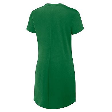 Women's Fanatics Green Oregon Ducks Ruched Drape T-Shirt Dress