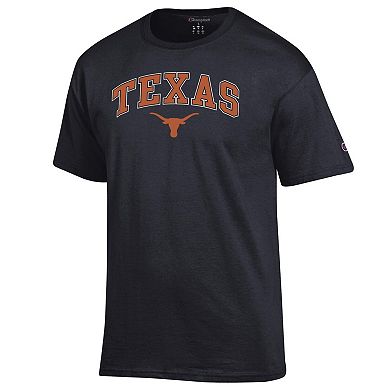 Men's Champion Black Texas Longhorns Arch Over Logo T-Shirt