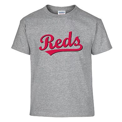 Youth Soft as a Grape Red/Heather Gray Cincinnati Reds Two-Pack T-Shirt Set