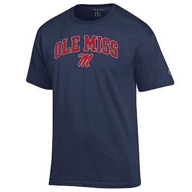 Men's Champion Navy Ole Miss Rebels Arch Over Logo T-Shirt