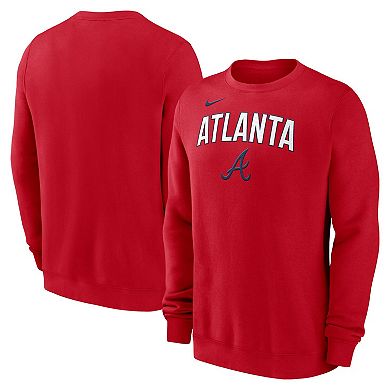 Men's Nike Red Atlanta Braves Pullover Sweatshirt