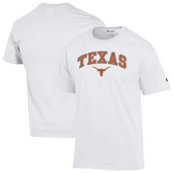 Men's Champion White Texas Longhorns Arched Logo T-Shirt