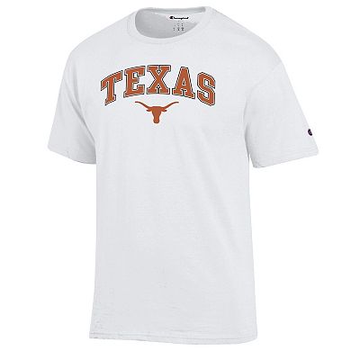 Men's Champion White Texas Longhorns Arched Logo T-Shirt