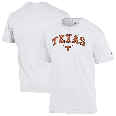 Men's Champion White Texas Longhorns Arched Logo T-Shirt