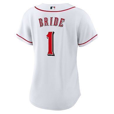 Women's Nike White Cincinnati Reds #1 Bride Home Replica Jersey