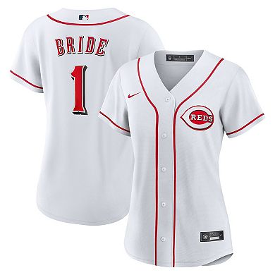 Women's Nike White Cincinnati Reds #1 Bride Home Replica Jersey
