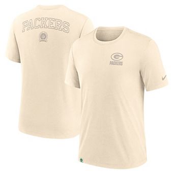 Men's Nike Cream Green Bay Packers Glory Tri-Blend T-Shirt